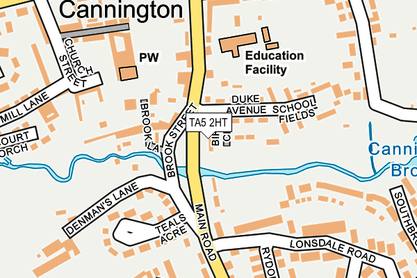 TA5 2HT map - OS OpenMap – Local (Ordnance Survey)