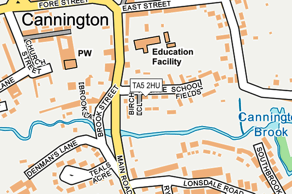 TA5 2HU map - OS OpenMap – Local (Ordnance Survey)