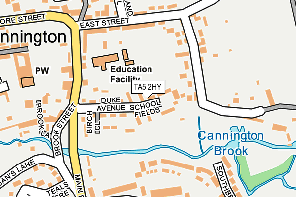 TA5 2HY map - OS OpenMap – Local (Ordnance Survey)