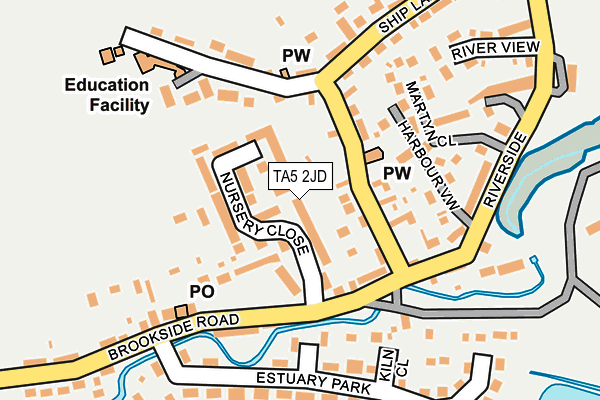 TA5 2JD map - OS OpenMap – Local (Ordnance Survey)