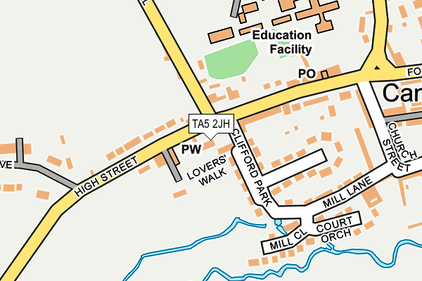 TA5 2JH map - OS OpenMap – Local (Ordnance Survey)