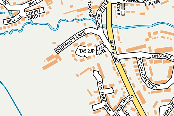 TA5 2JP map - OS OpenMap – Local (Ordnance Survey)