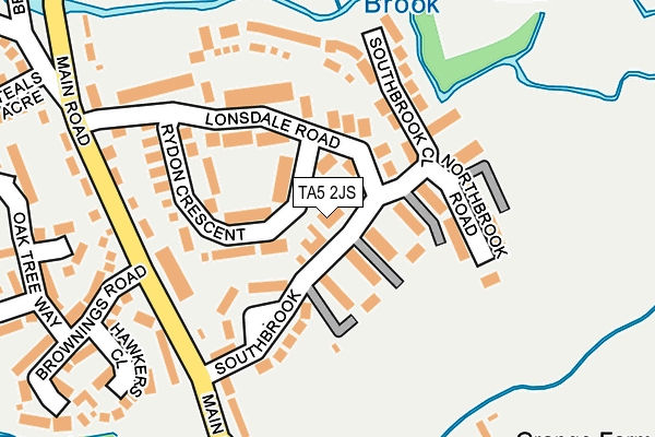 TA5 2JS map - OS OpenMap – Local (Ordnance Survey)