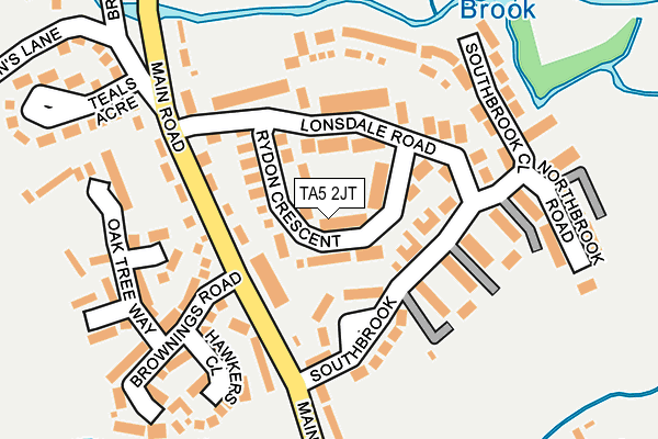 TA5 2JT map - OS OpenMap – Local (Ordnance Survey)
