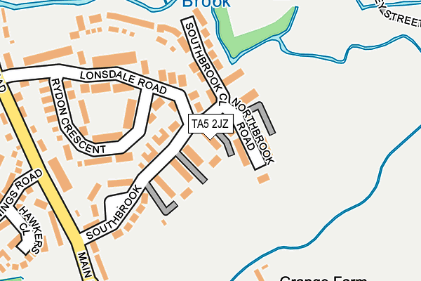 TA5 2JZ map - OS OpenMap – Local (Ordnance Survey)