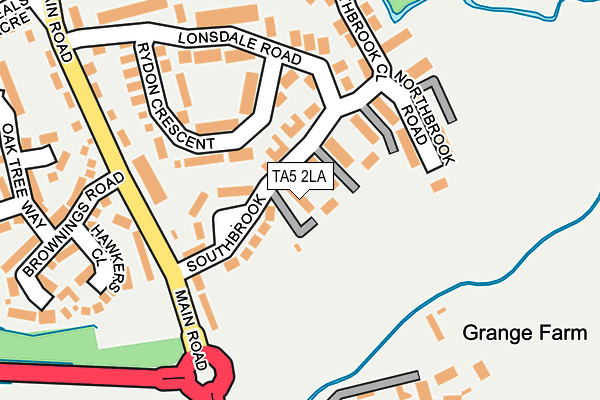 TA5 2LA map - OS OpenMap – Local (Ordnance Survey)