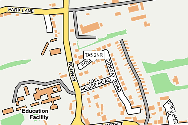 TA5 2NR map - OS OpenMap – Local (Ordnance Survey)