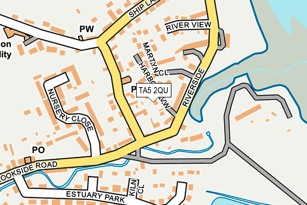 TA5 2QU map - OS OpenMap – Local (Ordnance Survey)