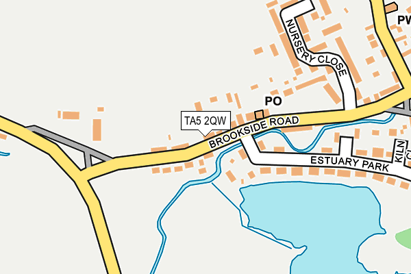 TA5 2QW map - OS OpenMap – Local (Ordnance Survey)