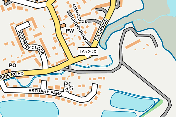 TA5 2QX map - OS OpenMap – Local (Ordnance Survey)