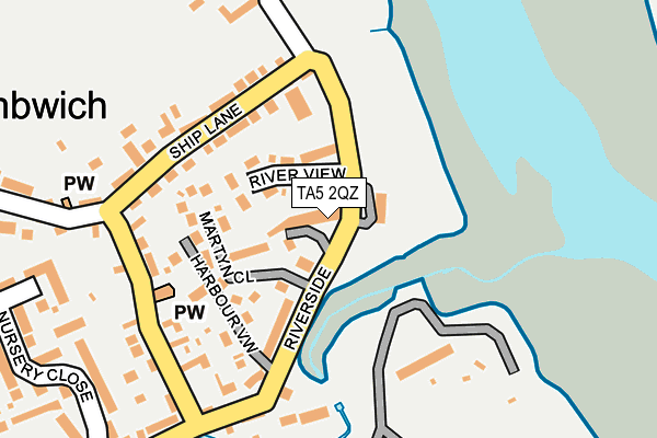TA5 2QZ map - OS OpenMap – Local (Ordnance Survey)