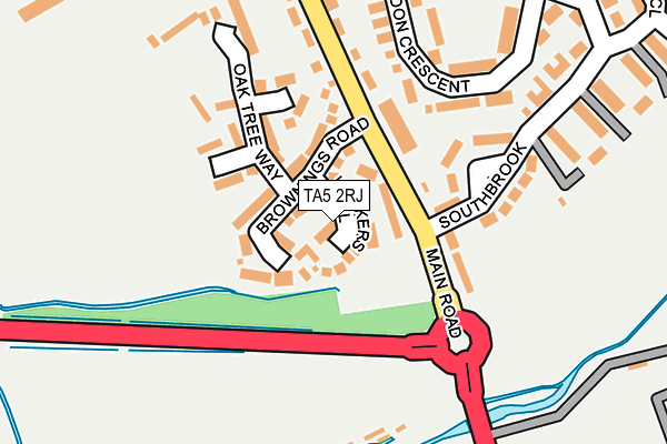 TA5 2RJ map - OS OpenMap – Local (Ordnance Survey)