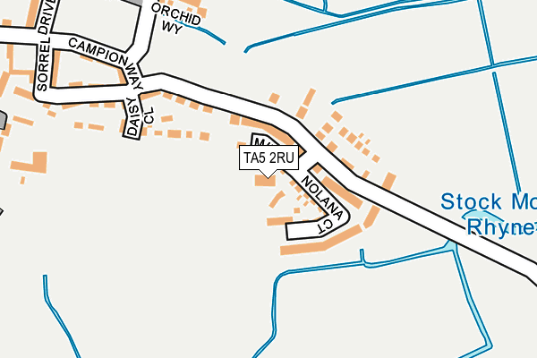 TA5 2RU map - OS OpenMap – Local (Ordnance Survey)