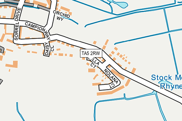 TA5 2RW map - OS OpenMap – Local (Ordnance Survey)