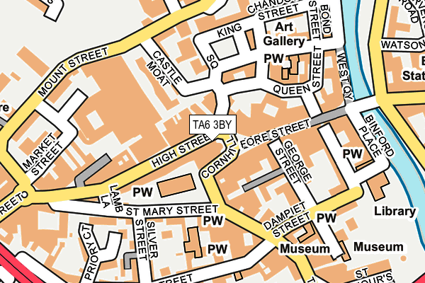 TA6 3BY map - OS OpenMap – Local (Ordnance Survey)