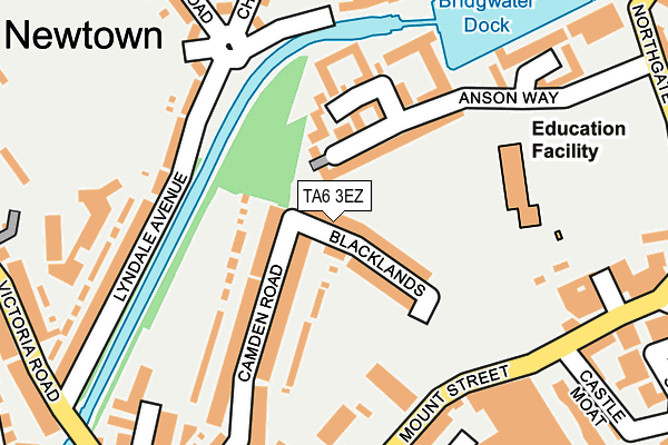 TA6 3EZ map - OS OpenMap – Local (Ordnance Survey)