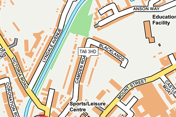 TA6 3HD map - OS OpenMap – Local (Ordnance Survey)