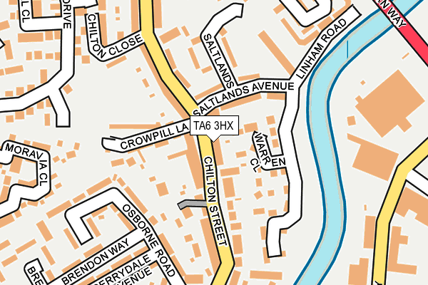 TA6 3HX map - OS OpenMap – Local (Ordnance Survey)