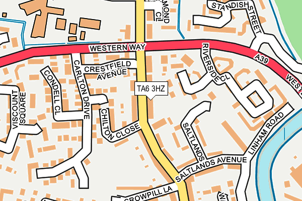 TA6 3HZ map - OS OpenMap – Local (Ordnance Survey)