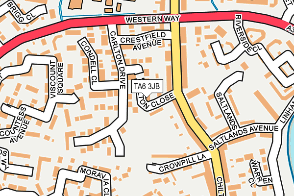 TA6 3JB map - OS OpenMap – Local (Ordnance Survey)