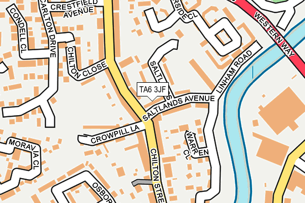 TA6 3JF map - OS OpenMap – Local (Ordnance Survey)