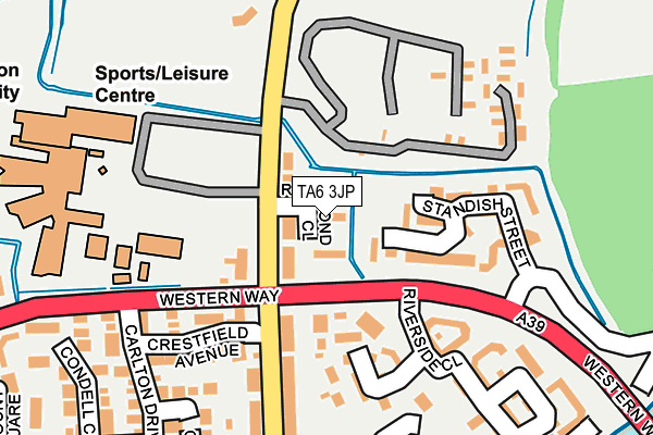 TA6 3JP map - OS OpenMap – Local (Ordnance Survey)