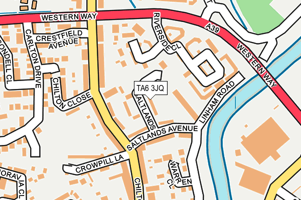 TA6 3JQ map - OS OpenMap – Local (Ordnance Survey)