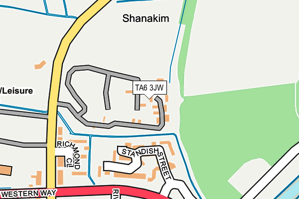 TA6 3JW map - OS OpenMap – Local (Ordnance Survey)