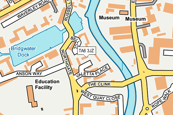 TA6 3JZ map - OS OpenMap – Local (Ordnance Survey)