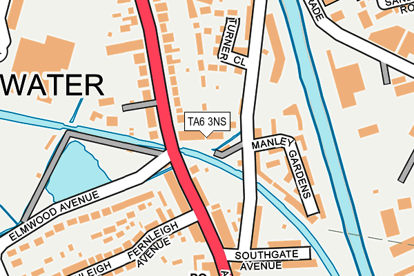 TA6 3NS map - OS OpenMap – Local (Ordnance Survey)