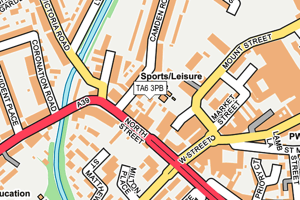 TA6 3PB map - OS OpenMap – Local (Ordnance Survey)