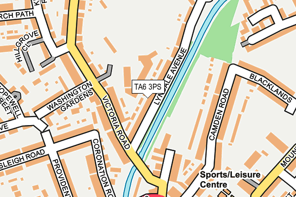 TA6 3PS map - OS OpenMap – Local (Ordnance Survey)