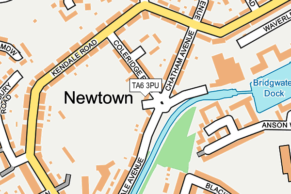 TA6 3PU map - OS OpenMap – Local (Ordnance Survey)