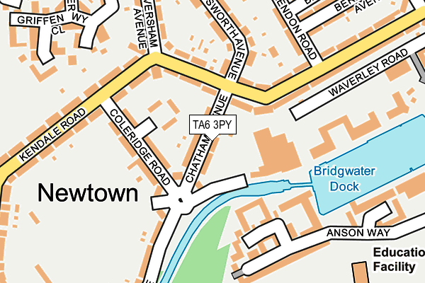 TA6 3PY map - OS OpenMap – Local (Ordnance Survey)