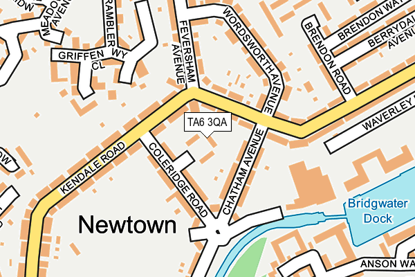 TA6 3QA map - OS OpenMap – Local (Ordnance Survey)