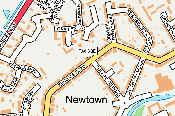 TA6 3QE map - OS OpenMap – Local (Ordnance Survey)