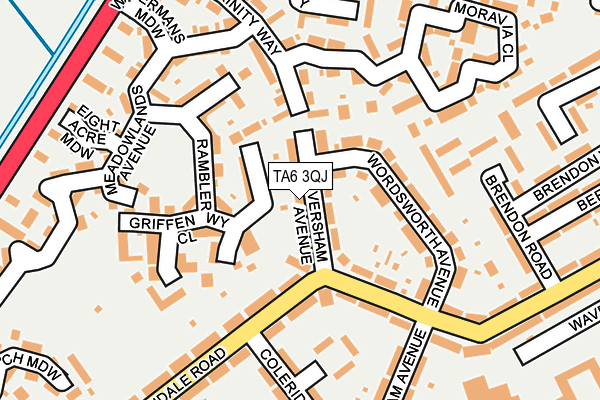 TA6 3QJ map - OS OpenMap – Local (Ordnance Survey)