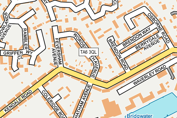 TA6 3QL map - OS OpenMap – Local (Ordnance Survey)