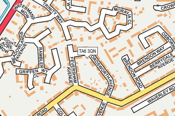 TA6 3QN map - OS OpenMap – Local (Ordnance Survey)