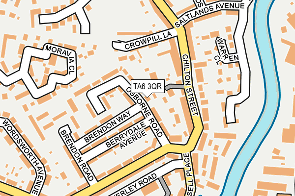 TA6 3QR map - OS OpenMap – Local (Ordnance Survey)