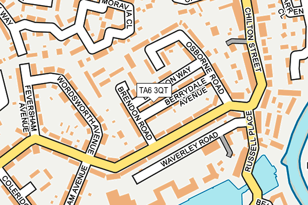 TA6 3QT map - OS OpenMap – Local (Ordnance Survey)