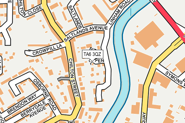 TA6 3QZ map - OS OpenMap – Local (Ordnance Survey)