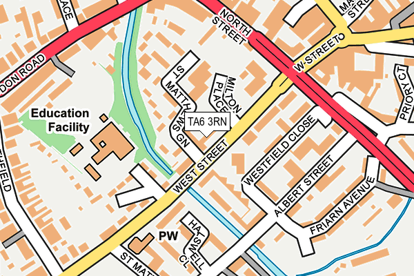 TA6 3RN map - OS OpenMap – Local (Ordnance Survey)