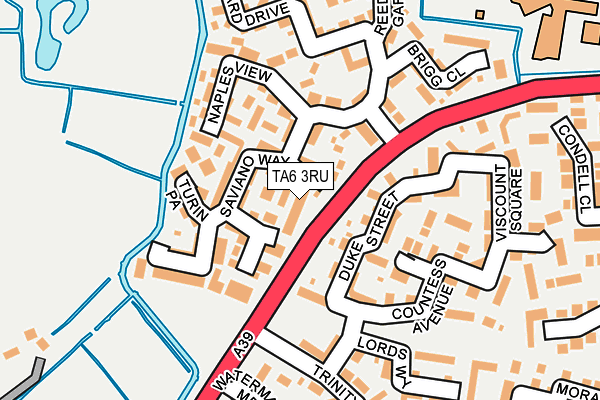 TA6 3RU map - OS OpenMap – Local (Ordnance Survey)