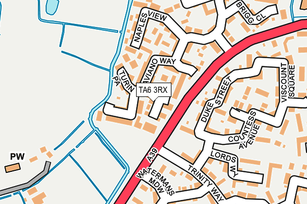 TA6 3RX map - OS OpenMap – Local (Ordnance Survey)