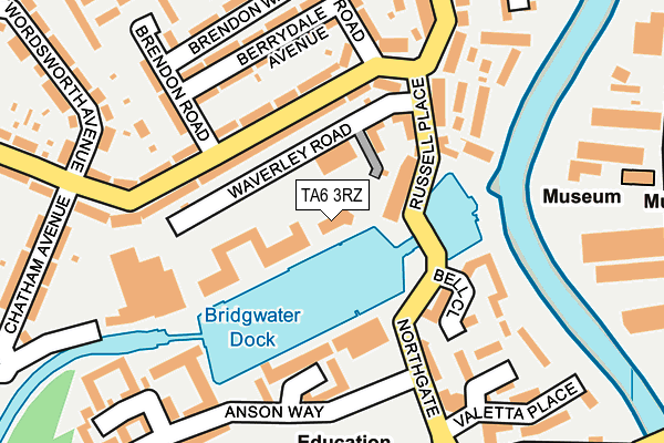 TA6 3RZ map - OS OpenMap – Local (Ordnance Survey)