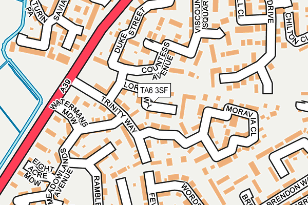 TA6 3SF map - OS OpenMap – Local (Ordnance Survey)