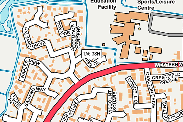 TA6 3SH map - OS OpenMap – Local (Ordnance Survey)