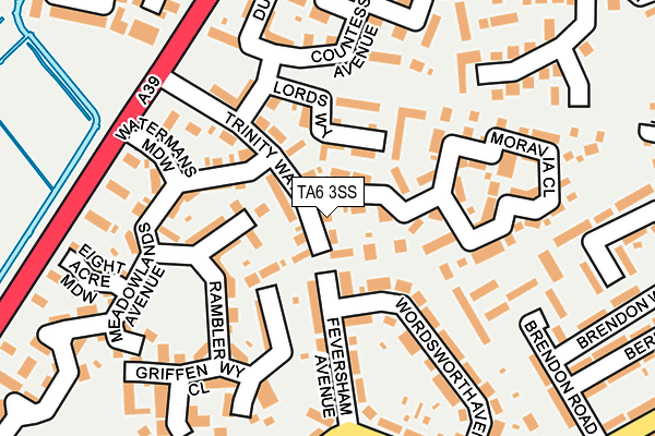 TA6 3SS map - OS OpenMap – Local (Ordnance Survey)