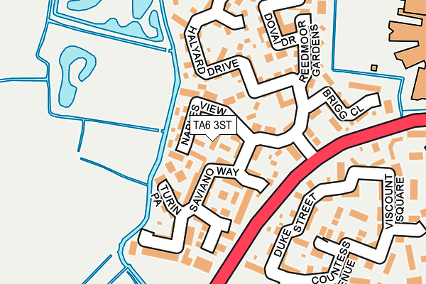 TA6 3ST map - OS OpenMap – Local (Ordnance Survey)